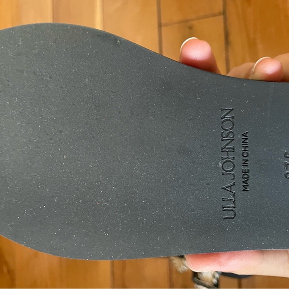 ❤️ NWB  Ulla Johnson Black Polonio Crochet  Platform Sandals - Picture 8 of 10